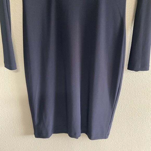 Belle Badgley mischka dress navy blue with embellished  new with tags D145 - Picture 3 of 9